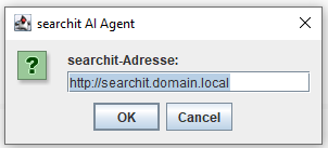 Eingabe der searchit-Adresse