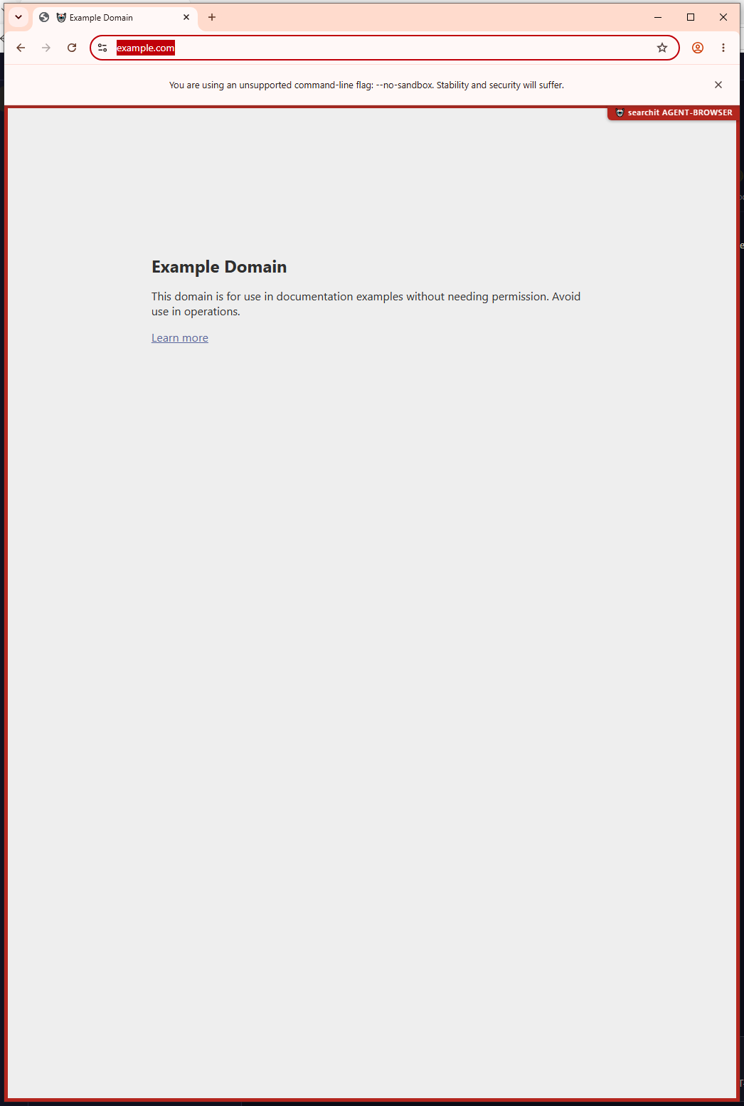 Der gekennzeichnete Browser des Agenten